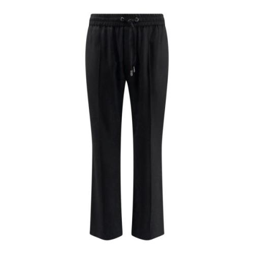 Zwarte Wollen Broek met Elastische Tailleband Dolce & Gabbana , Black ...