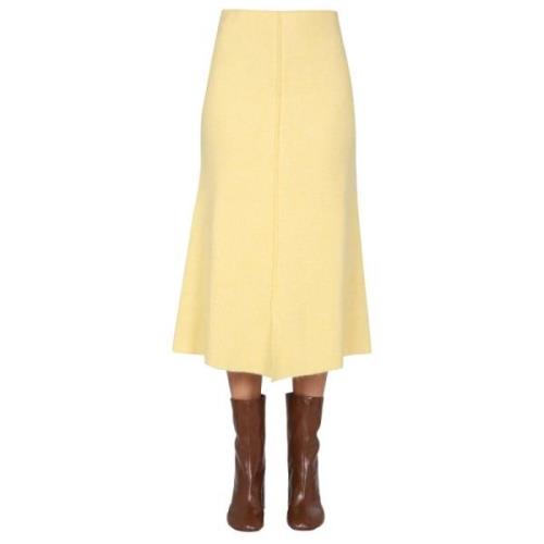 Midi-rok Jil Sander , Yellow , Dames