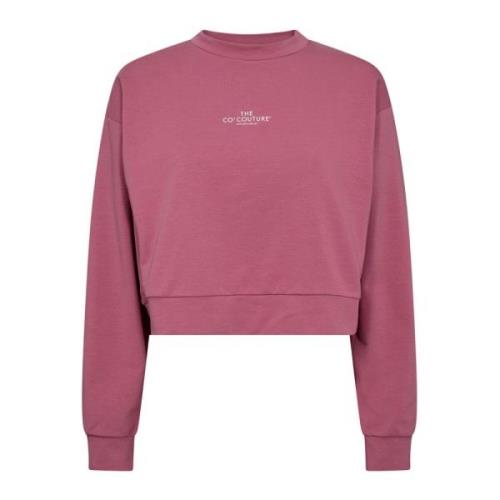 Logo Crop Sweatshirt Petitecc Rhubarb Co'Couture , Pink , Dames