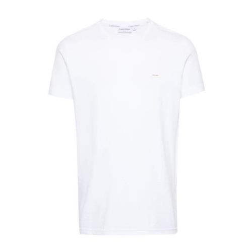 Witte T-shirts en Polos Calvin Klein , White , Heren