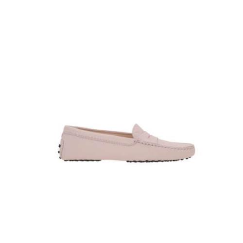 Handgemaakte roze leren mocassins Tod's , Pink , Dames