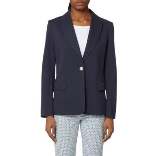 Blauwe Katoenen Jassen Max Mara Weekend , Blue , Dames