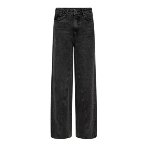 Wijde Naad Zwarte Jeans Co'Couture , Black , Dames