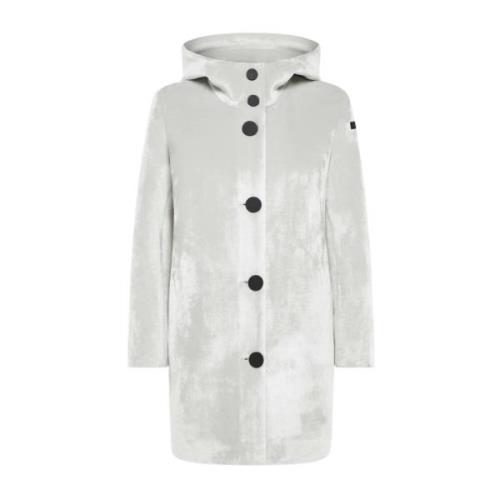 Klassieke Witte Velvet Parka RRD , White , Dames