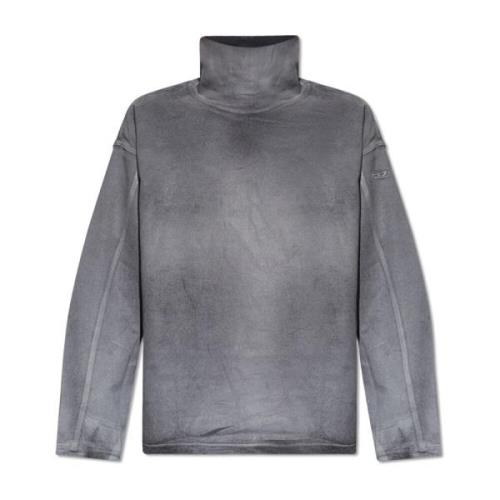 Reflecterende sweatshirt D-Nlabelcol-S Diesel , Gray , Heren
