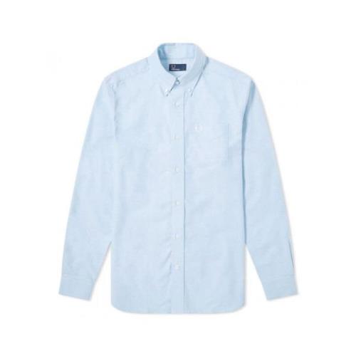 Klassieke Oxford Overhemd Light Smoke-S Fred Perry , Blue , Heren