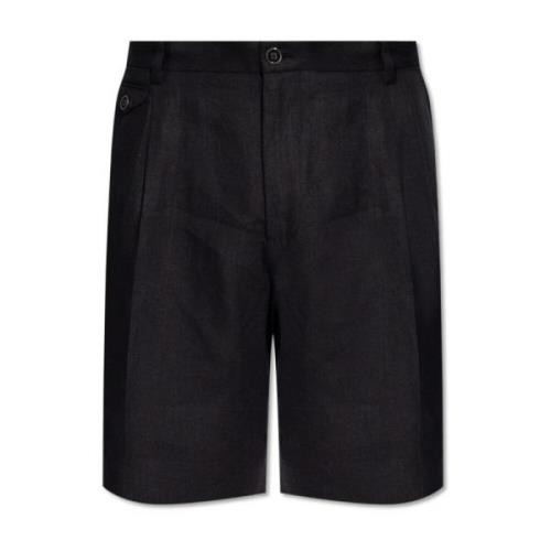 Linnen shorts Dolce & Gabbana , Black , Heren