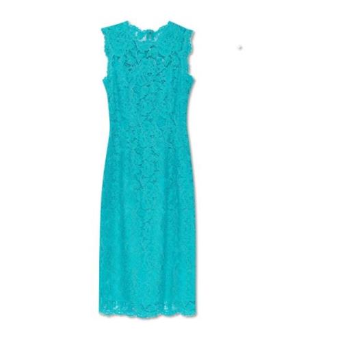 Kant mouwloze jurk Dolce & Gabbana , Blue , Dames