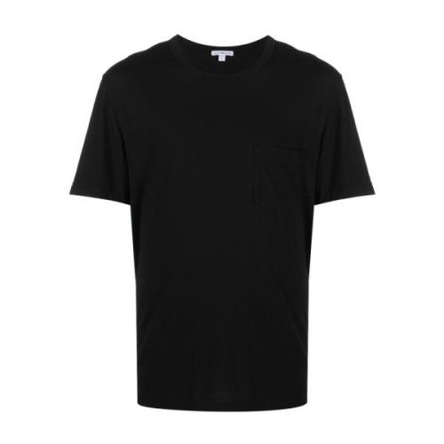 Zwarte T-shirts en Polos, Gemaakt in de VS James Perse , Black , Heren