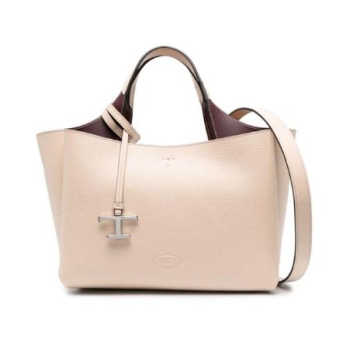 Roze Korrelige Tas met Logo Tod's , Pink , Dames