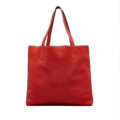 Pre-owned Leather totes Hermès Vintage , Red , Dames