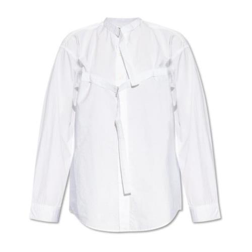 Overhemd met opstaande kraag R13 , White , Dames