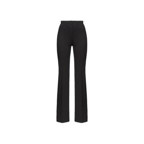 Hoge Taille Flare Broek in Zwart Pinko , Black , Dames