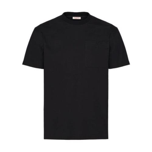 Zwarte T-shirts Polos voor heren Valentino Garavani , Black , Heren