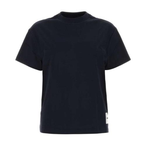 Midnight Blue Katoenen T-Shirt Set Jil Sander , Black , Dames