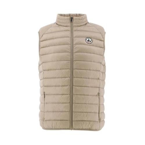 Tom Mouwloos Gewatteerd Gilet Jott , Beige , Heren