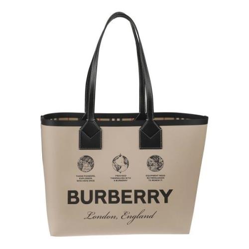 Beige Heritage Tote Tas Burberry , Beige , Dames