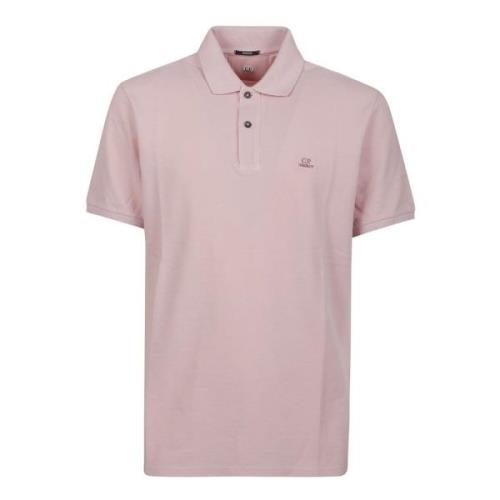 509 Pale Mauve Piquet Polo Shirt C.p. Company , Pink , Heren