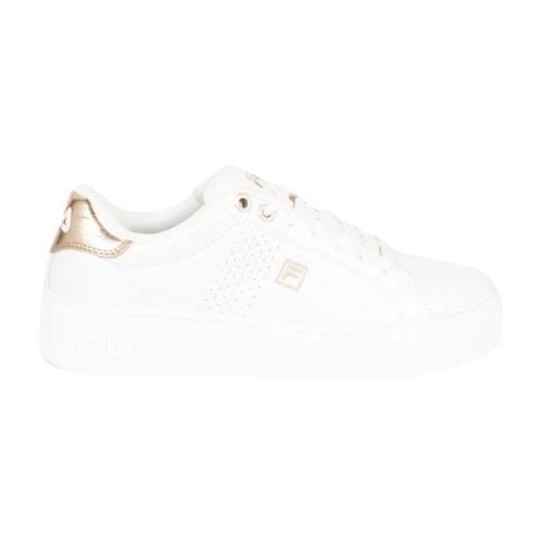 Ronde Neus Veterschoenen Fila , White , Dames