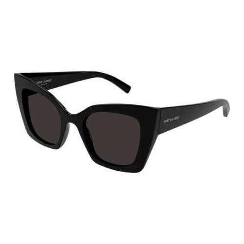 Bold Black Cat Eye Sunglasses Saint Laurent , Black , Dames