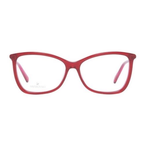 Rode Dames Plastic Vlinder Optische Brillen Swarovski , Red , Dames