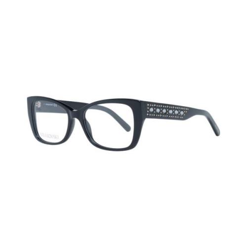 Stijlvolle Cat Eye Optische Frames Swarovski , Black , Dames