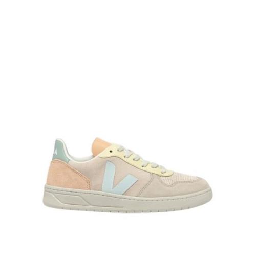 Sneakers van kleurblok-suède Veja , Beige , Dames