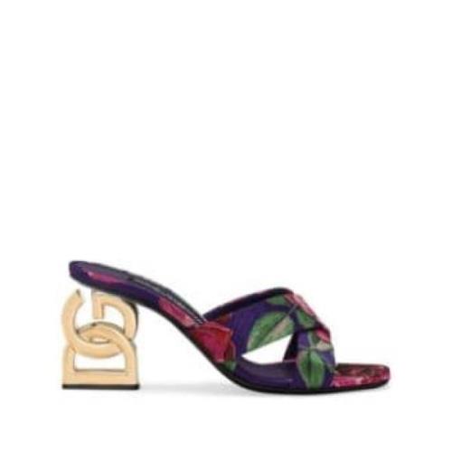 Bloemen-Jacquard Muiltjes Dolce & Gabbana , Multicolor , Dames