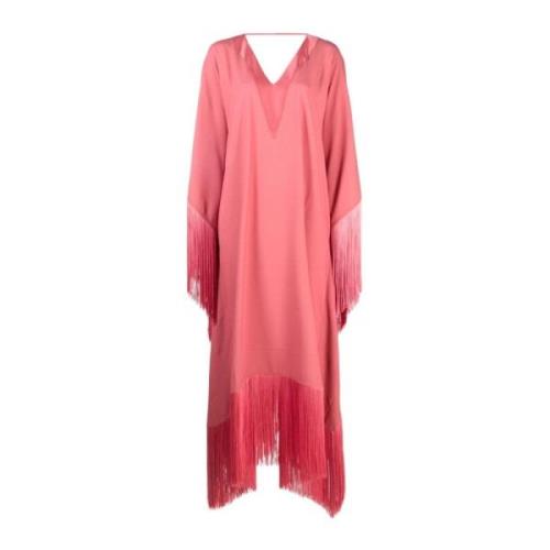 Roze VHals Batwing Mouw Jurk Taller Marmo , Pink , Dames