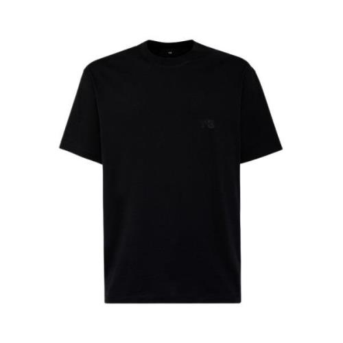 Effengekleurde Katoenen Scoop Neck T-Shirt Y-3 , Black , Heren