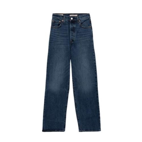 Hoge Taille Straight Leg Jeans Levi's , Blue , Dames