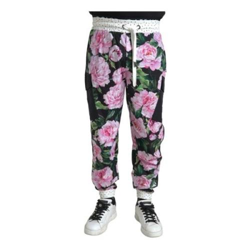 Peony Katoenen Joggers Dolce & Gabbana , Multicolor , Heren