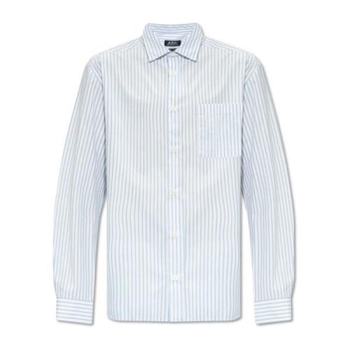 Malo katoenen shirt A.p.c. , White , Heren