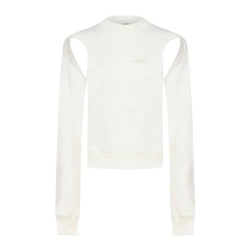 Witte Katoenen Sweatshirt met Lange Mouwen Ambush , White , Dames