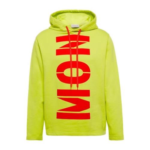 Groene Logo Hoodie voor Heren Moncler , Green , Heren