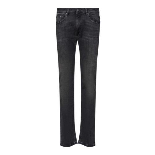 Charcoal Five Pocket Jeans met studs Karl Lagerfeld , Black , Heren