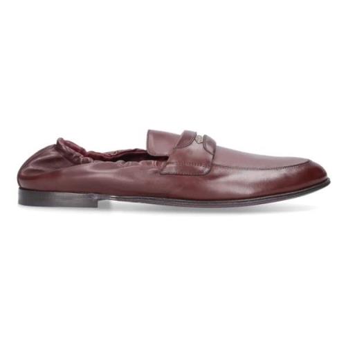 Bruine Leren Loafers voor Heren Dolce & Gabbana , Brown , Heren