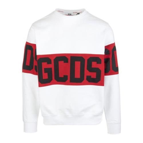 Witte Logo Sweatshirt voor Heren Gcds , White , Heren