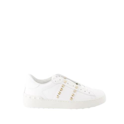 Leren Sneakers met Veters Valentino Garavani , White , Dames