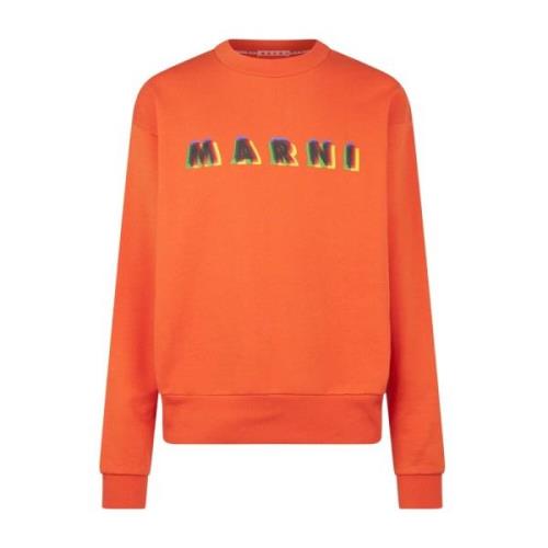 Veelzijdige Heren Sweatshirt Marni , Orange , Heren