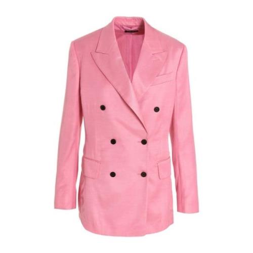 Roze Dubbelrij Blazer Tom Ford , Pink , Dames