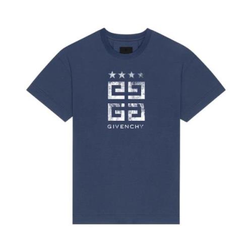 4G Sterren Print T-shirt Givenchy , Blue , Heren