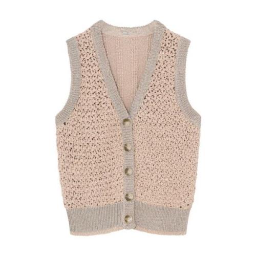 Demi Gebreid Vest Gustav , Beige , Dames