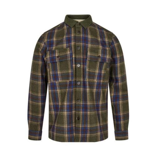 Groen Geruit Overshirt - Aklion Anerkjendt , Green , Heren