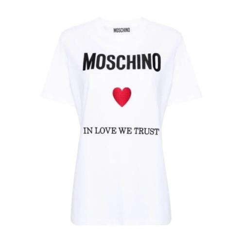 Klassiek T-Shirt Moschino , White , Dames