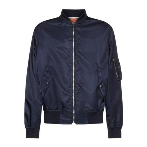 Blauwe Jas met Ribboorden Valentino , Blue , Heren