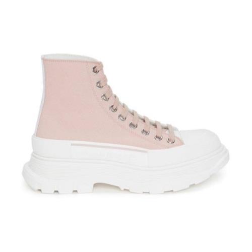 Roze Tread Slick High-Top Sneakers Alexander McQueen , Pink , Dames