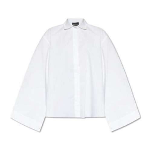 Oversized katoenen shirt Emporio Armani , White , Dames