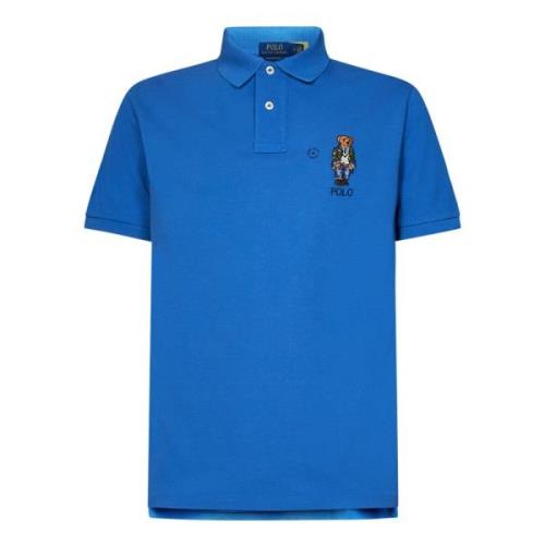 Blauw Polo Shirt met Polo Bear Polo Ralph Lauren , Blue , Heren