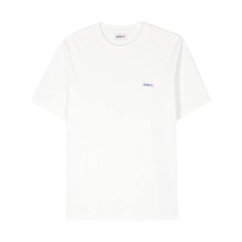 Logo Wit T-Shirt Autry , White , Heren